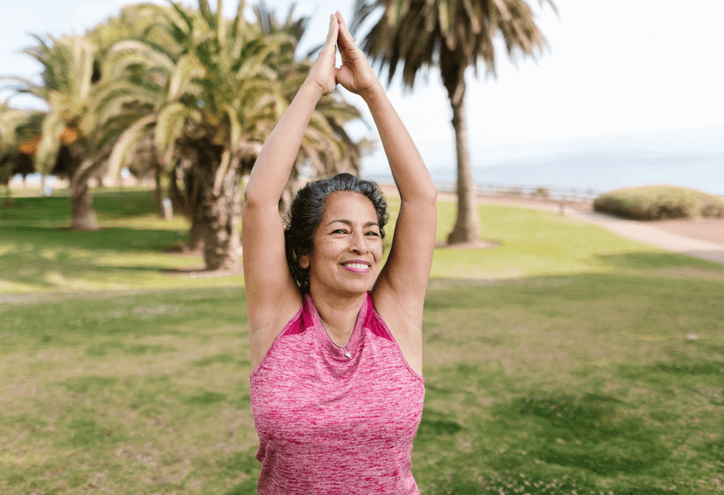 Get Strong, Stay Strong: Senior Workouts Without Equipment 2 woman stretching before senior workouts